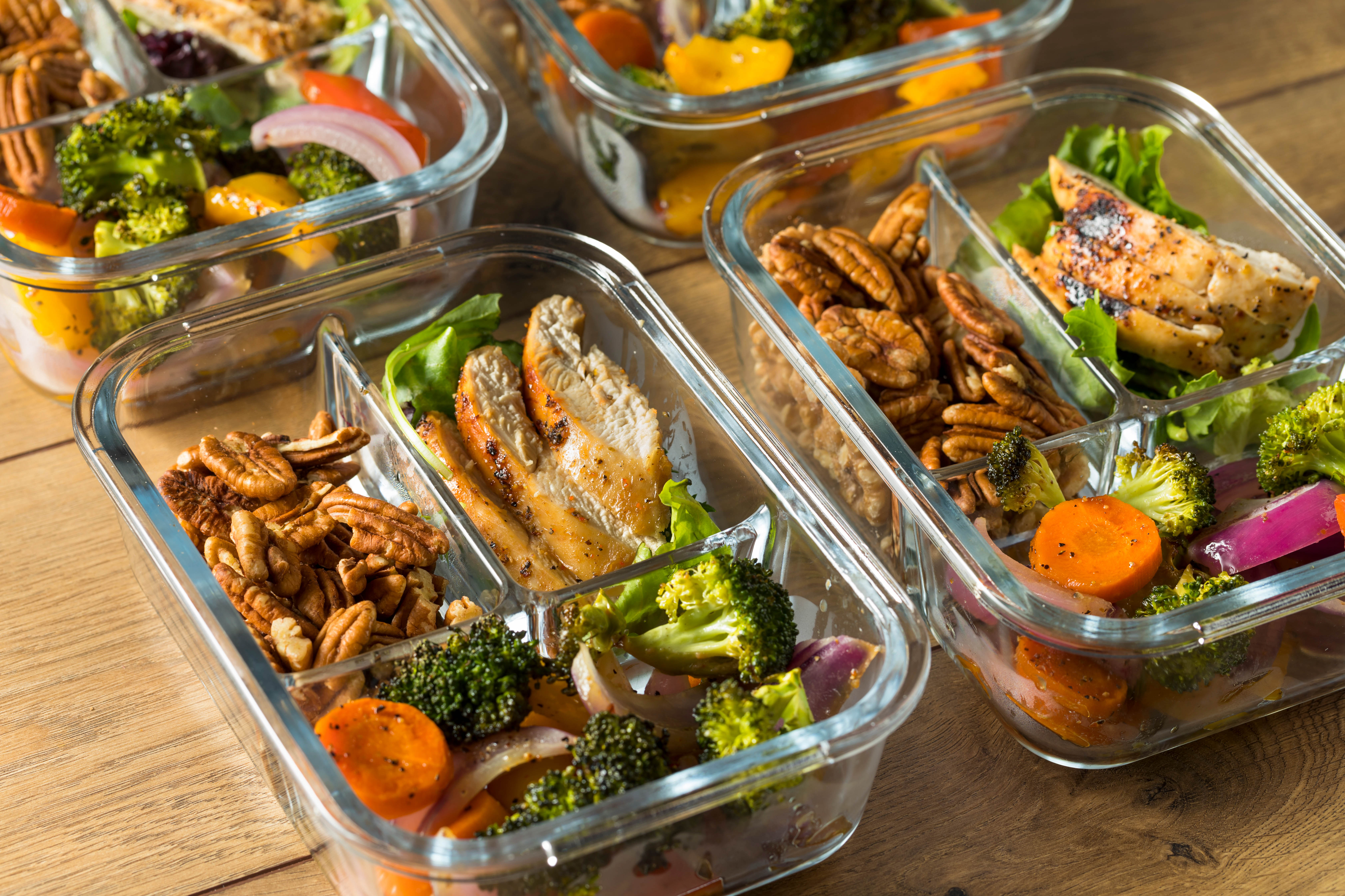 Healthy lunches prepped in advance Healthy lunches prepped in advance